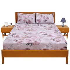 Neutral Patterns Double Bed Sheet with Pillow Covers – 96x102 Inches