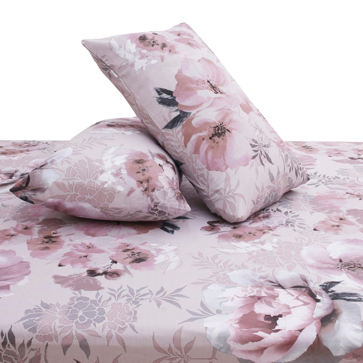 Neutral Patterns Double Bed Sheet with Pillow Covers – 96x102 Inches