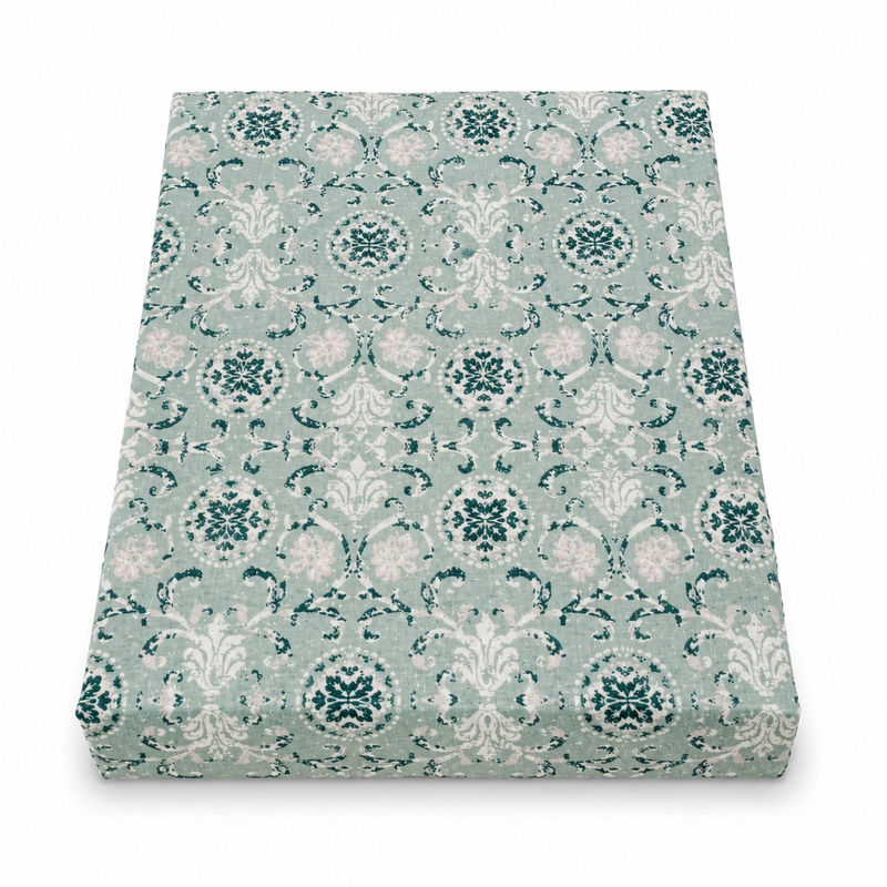 Azure Blue Double Bed Sheet – 96 x 102 Inches | Elegant Patterned Design, Soft Finish & Premium Comfort - Assorted