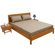 Moon Mist Double Bed Sheet – 96x102 Inches | Soft Printed Cotton Bedsheet - Habitt