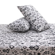 Silver Lining Double Bed Sheet – 96x102 Inches | Soft Printed Cotton Bedsheet - Habitt