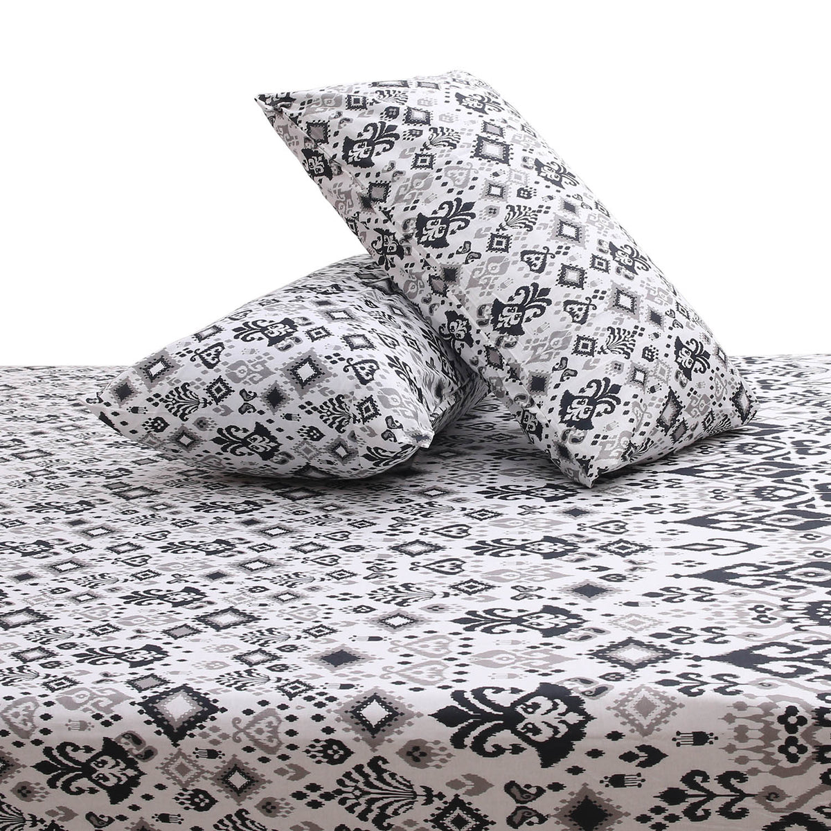 Silver Lining Double Bed Sheet – 96x102 Inches | Soft Printed Cotton Bedsheet - Habitt