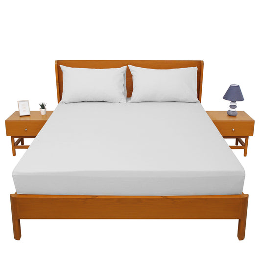 Premium Double Bed Sheet 96x102" – Ecru Dyed Cotton | Elegant, Soft & Breathable Bedding Set