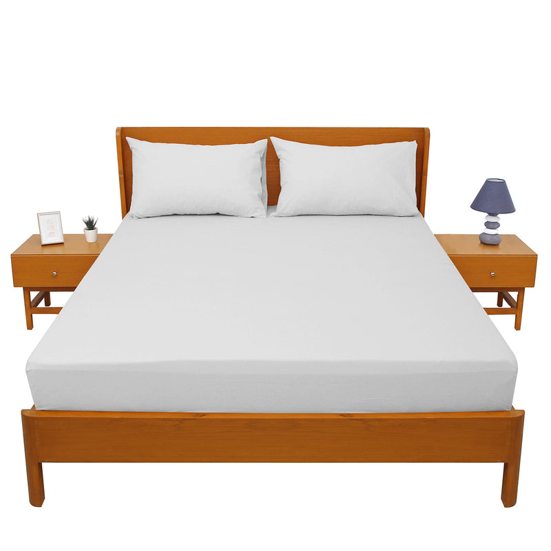 Premium Double Bed Sheet 96x102" – Ecru Dyed Cotton | Elegant, Soft & Breathable Bedding Set - Habitt