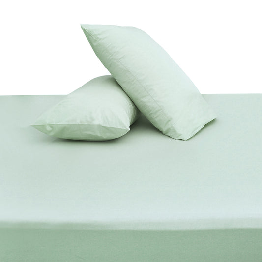 Premium Double Bed Sheet 96x102" – Green Dyed Cotton | Soft, Breathable & Elegant Bedding Set