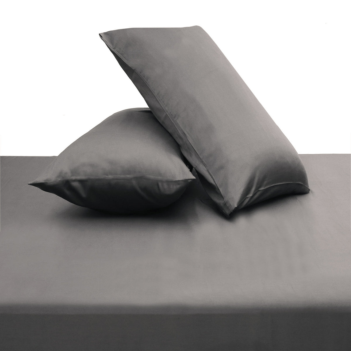 Premium Double Bed Sheet  – Solid Grey Dyed Cotton Bedsheet