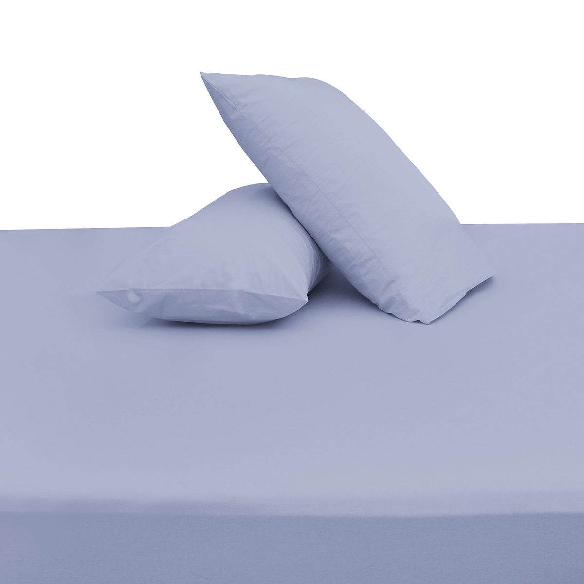 Premium Double Bed Sheet 96x102" – Sky Blue Dyed Cotton | Soft, Breathable & Elegant Bedding Set