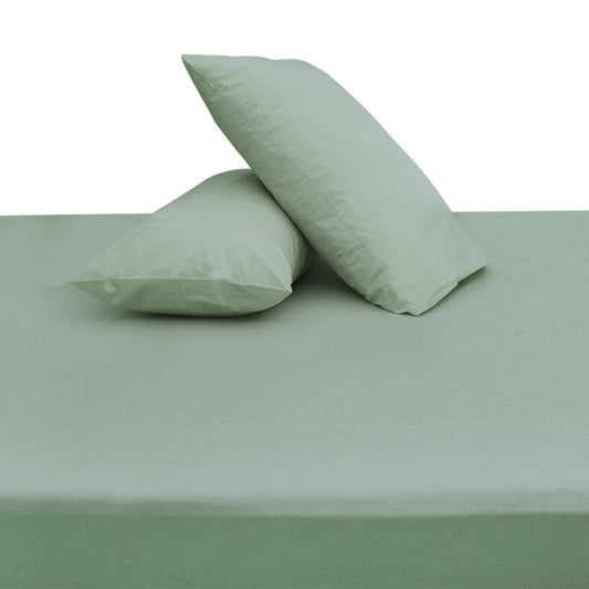 Premium Double Bed Sheet 96x102" – Taupe Dyed Cotton | Soft, Elegant & Breathable Bedding Set