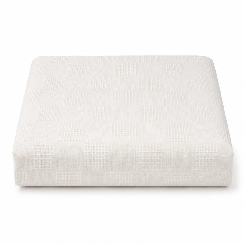 Sandshell Plain Woven Grey Winter Bedcover 94 x 102 Inches Mehr | Textured Double Bed Cover