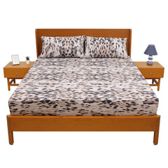 Black Texture Double Bed Sheet 96″ × 102″ – Modern Woven Look in Deep Charcoal Black