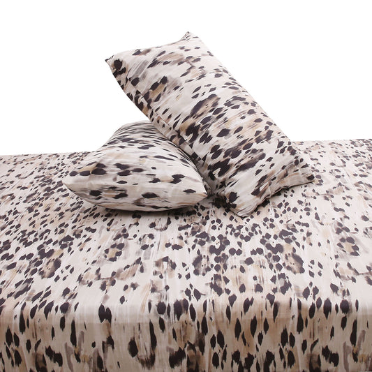 Black Texture Double Bed Sheet 96″ × 102″ – Modern Woven Look in Deep Charcoal Black