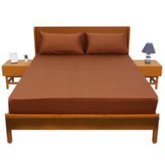 Copper Solid Dyed Double Bed Sheet – 96x102"