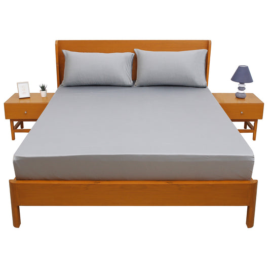 Luxurious Green Satin Double Bed Sheet 96″ × 102″ – Silky Smooth, Elegant Shine