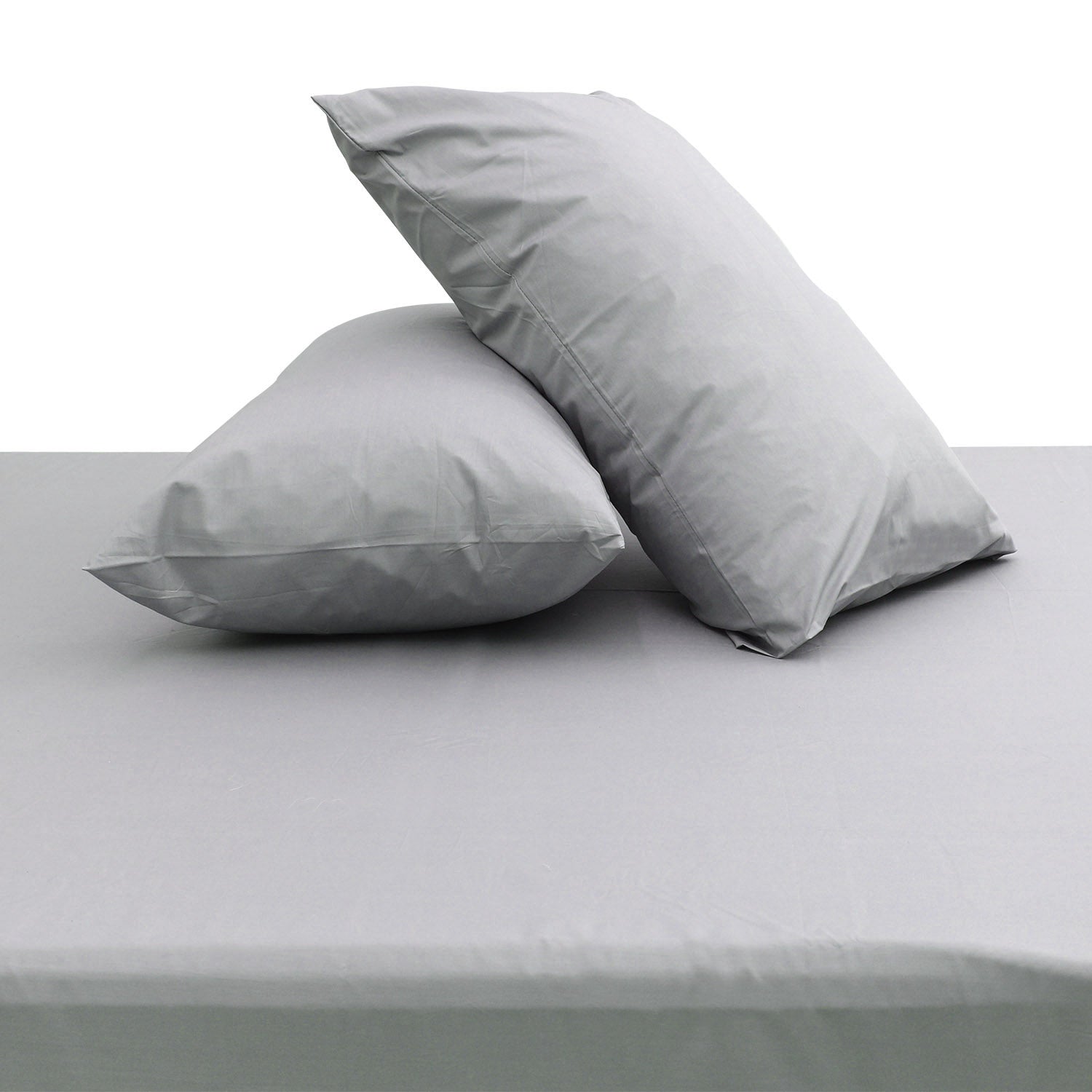 Beige Big-Stripe Solid Dyed Double Bed Sheet – 96x102" - Habitt