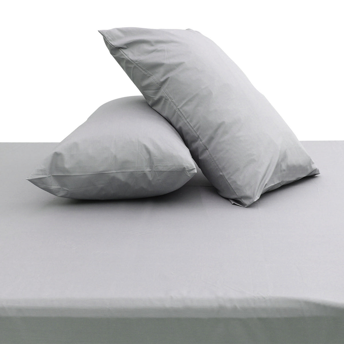 Beige Big-Stripe Solid Dyed Double Bed Sheet – 96x102" - Habitt