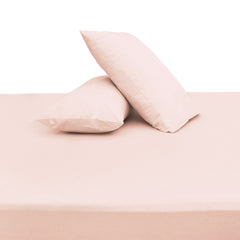 Light Pink Solid Dyed Double Bed Sheet – 96x102"