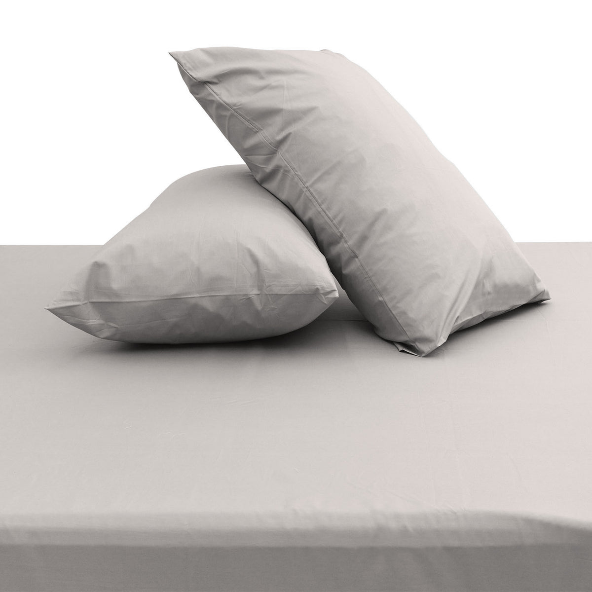 Old Silver Solid Dyed Double Bed Sheet – 96x102"