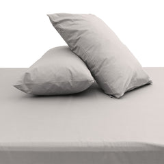 Old Silver Solid Dyed Double Bed Sheet – 96x102"