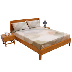 Olive Textured Double Bed Sheet 96″ × 102″ – Earthy, Elegant Woven Finish for Modern Bedrooms