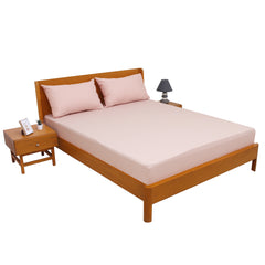 Peach PC Dyed Double Bed Sheet – 96x102"