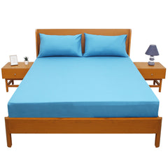 Silver Grey PC Dyed Double Bed Sheet – 96x102"