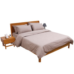 Tuope Grey PC Dyed Double Bedding Set of 6