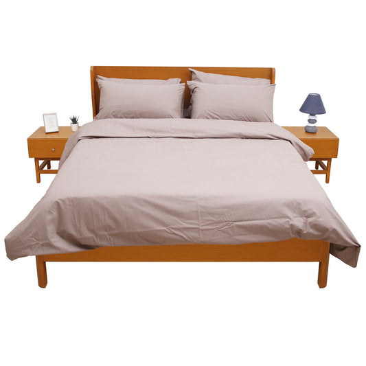 Tuope Grey PC Dyed Double Bedding Set of 6