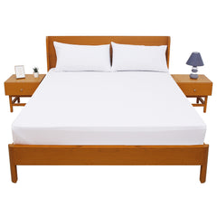 White Solid Dyed Double Bed Sheet – 96x102"