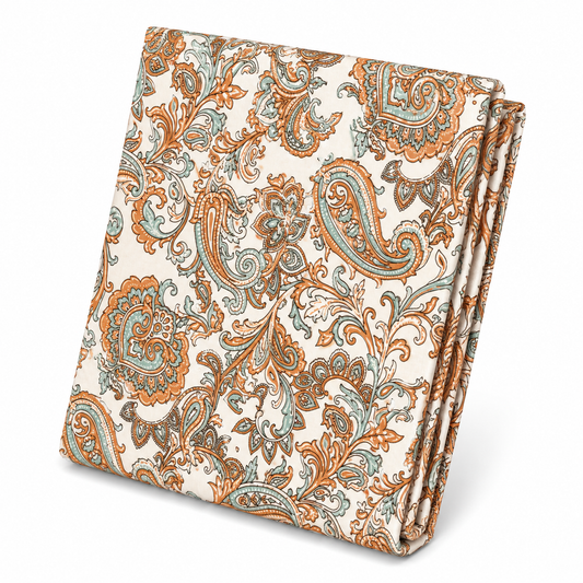 Color Damask Single Quilt Cover 60 x 90 Inches | Paisley Printed Single Bedding