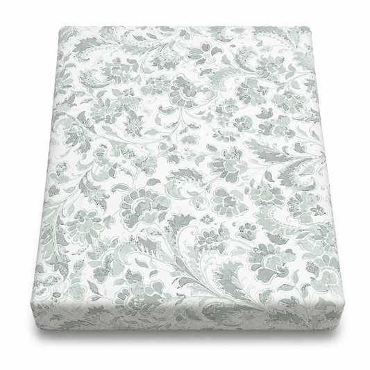 Grey Florals Single Quilt Cover 60 x 90 Inches | Elegant Floral Printed Single Bedding