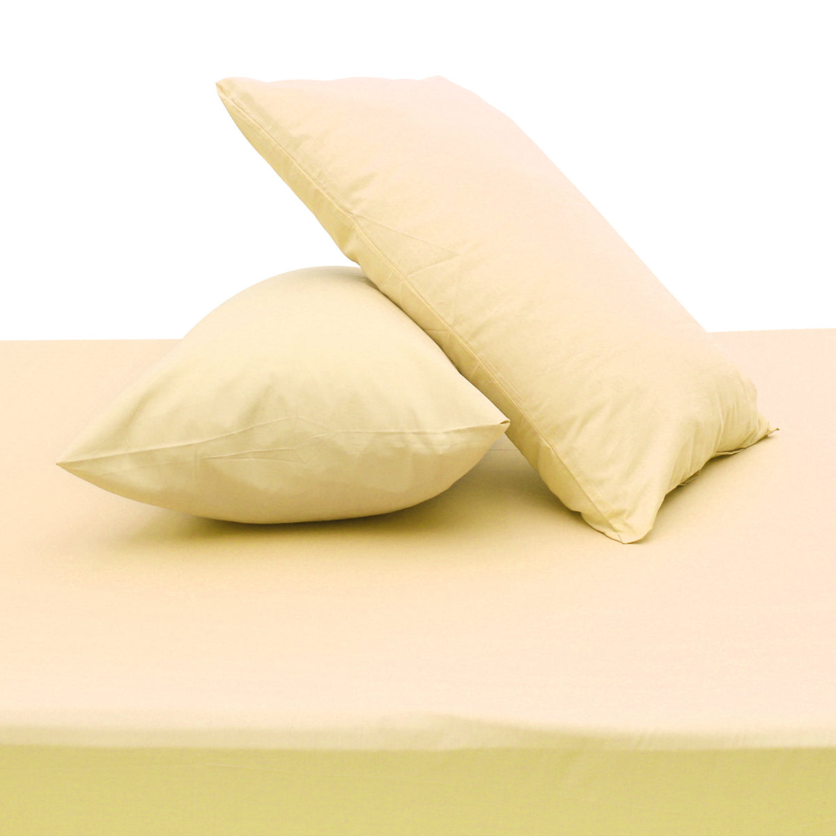 Cream Dyed Double Bed Sheet 96x102" – Soft Elegant Solid Bedding