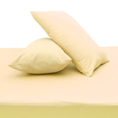Cream Dyed Double Bed Sheet 96x102" – Soft Elegant Solid Bedding