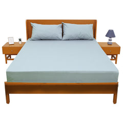 Mint Green Dyed Double Bed Sheet 96x102" – Soft Pastel Premium Bedding