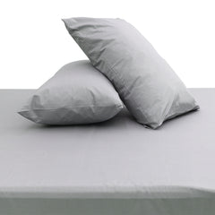 Oyster Grey Dyed Double Bed Sheet 96x102" – Soft Neutral Premium Bedding