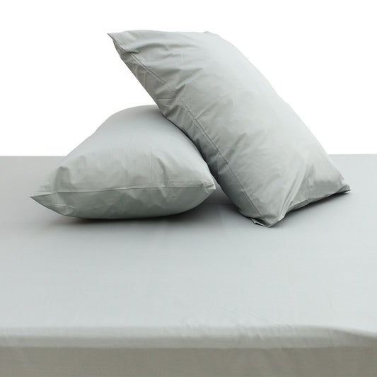 Silver Grey Dyed Double Bed Sheet 96x102" – Modern Neutral Premium Bedding