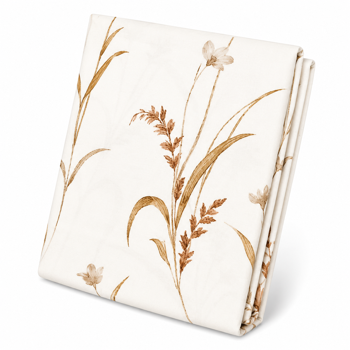 Floral Neutral Double Bed Sheet 96 x 102 Inches | Elegant Floral Printed Bedding