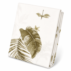 Leafy Pattern Double Bed Sheet 96 x 102 Inches | Botanical Printed Bedsheet