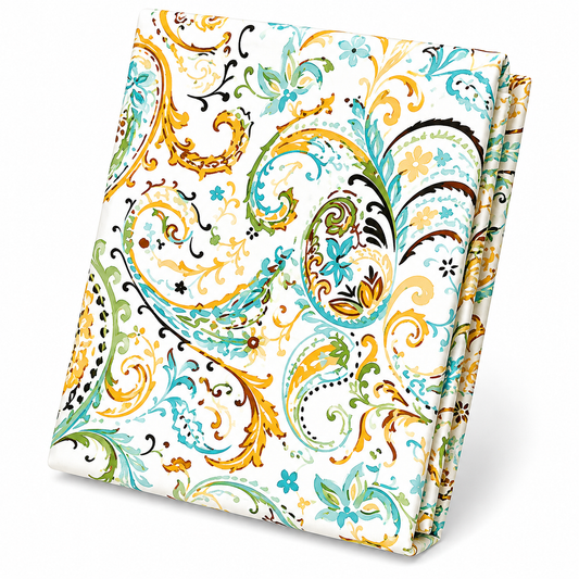 Cotton Multi Paisley Double Quilt Cover 90 x 96 Inches | Multicolor Printed Bedding