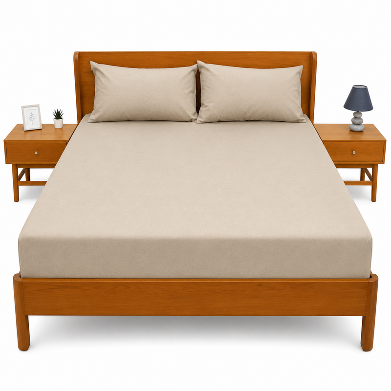 Percale Sage Green Single Quilt Cover 60 x 90 Inches | Plain Single Bedding