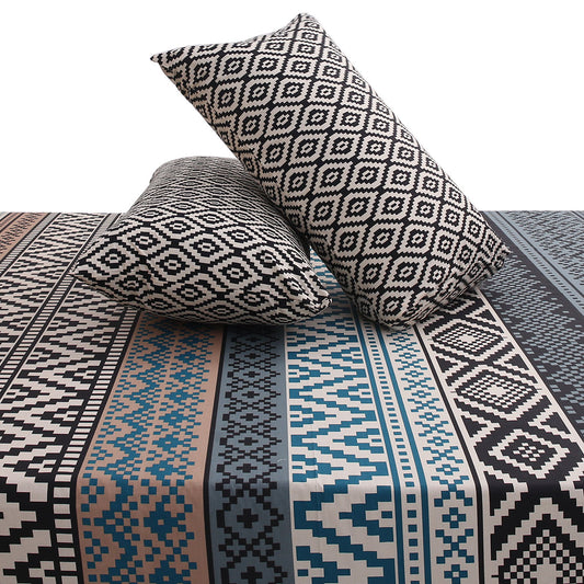 Grey Monotones Double Bed Sheet 92x98" - Habitt