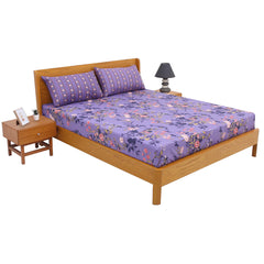 Pink Floral Double Bed Sheet 92x98" - Habitt