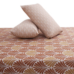 Beige Demask Double Bed Sheet 92x98" - Habitt