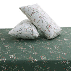 Green Floral Double Bedding Set