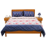 Pink Floral Double Bedding Set – 6 Piece Soft Elegant Printed Bed Linen - Habitt