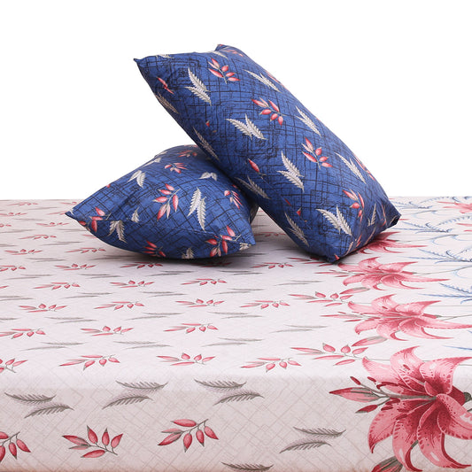 Pink Floral Double Bedding Set – 6 Piece Soft Elegant Printed Bed Linen - Habitt