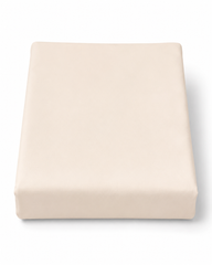 Off-White Dyed Double Bedding Set of 6 Satin | Plain Double Bed Set