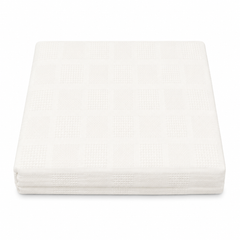 Ecru Textured Cotton Jacquard Bed Cover | Elegant Woven Neutral Bedding