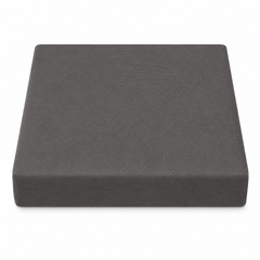 Grey Textured Cotton Jacquard Bed Cover | Elegant Leaf Pattern Woven Bedding
