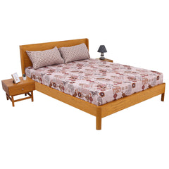 Heritage Print Double Bed Sheet with Pillow Covers – Printed Bedsheet 92x98 Inch - Habitt