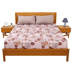 Heritage Print Double Bed Sheet with Pillow Covers – Printed Bedsheet 92x98 Inch - Habitt